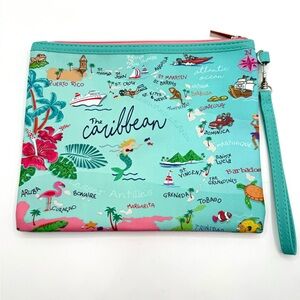 At Sea Trading Company‎ Caribbean makeup bag wristlet pouch NWOT